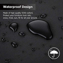 XXYANZI Copertura Tavolo Esterno Impermeabile 110x110x70cm, Quadrato Coperture per Tavoli da Giardino Impermeabile Anti Vento Sole Neve per Giardino Esterno Arredo. - Nero