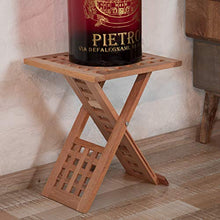 Relaxdays 10021328 Tavolino da Salotto, Pieghevole, Legno Noce, Quadrato, HxLxP: 40,5 x 33 x 33 cm, Marrone Chiaro