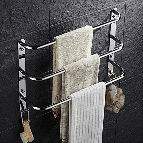 Portasciugamani a Tre Strati Portasciugamani da Terra in Acciaio Inox 304 portasciugamani da Parete Porta Asciugamani Moderno (Dimensioni: 60 cm)