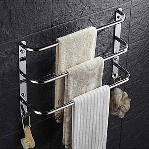 Portasciugamani a Tre Strati Portasciugamani da Terra in Acciaio Inox 304 portasciugamani da Parete Porta Asciugamani Moderno (Dimensioni: 60 cm)