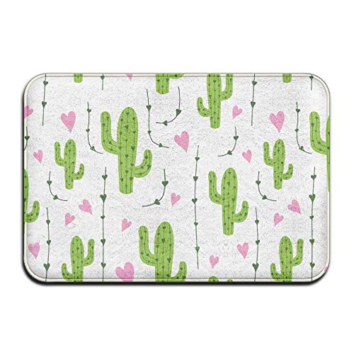 Wdskbg Cute Cactus Non-Slip Indoor/Outdoor Floor Mat for Health And Wellness Toilet Bathroom zerbino 23.6