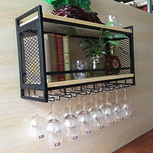 LLT Wine Rack, Cremagliera Della Decorazione Della Parete Della Novità, Wine Rack Mensola Di Vetro a Parete Fissaggio Bottiglie Multi-Funzionale Mensola Del Vino e Calici Ristorante Bar
