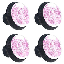 Rosa Rosa 4 PCS Pomelli per Porta, Pomolo per Mobile, Pomelli per Mobili con Viti, Maniglia per Armadietto, Pomelli per Porta, Pomelli per Cassetti per Porta, Armadio, Cassetto e Credenza