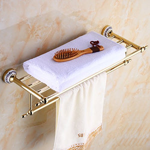 MBYW Portasciugamani Moderno Minimalista Portasciugamani Elegante per Il Bagno di Moda Portasciugamani da Bagno Oro Antico Ciondolo Porta Oggetti in Metallo con portasciugamani