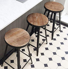 Caffè Stile Regolabile Sgabello Urban Vintage Industriale Rustico - Ruggine Invecchiato