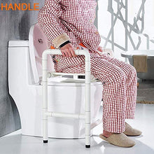 yunyu Sgabello da Bagno per Anziani, Sedile del Water Scorrevole con Maniglie, Sedia da Doccia in Acciaio Inossidabile, ausilio per la Mobilità del Bagno Antiscivolo, bianco-50X32X63CM