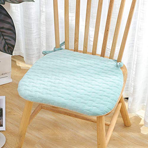 XHNXHN Cuscini per sedie da Pranzo in Velluto, Cuscino per Sedile Caldo Tatami per Interni Esterni Antiscivolo Imbottiti per sedie Traspiranti Blu A 40x42cm (16x17 Pollici)
