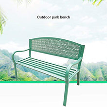 Outdoor sports Terrazza panchina panchina all'aperto, Poltrona da Veranda Impermeabile e antiruggine, Panca da Giardino in Metallo con braccioli e Schienale, può ospitare 2-3 Persone