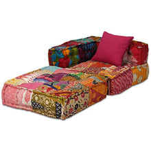 vidaXL Divano Modulare 16 pz in Tessuto Motivo Patchwork Arredo Salotto Lounge
