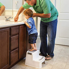 HomDSim - Sgabello per bambini per il bagno, per imparare a usare il WC, antiscivolo, con impugnatura morbida, per la sicurezza in bagno, sgabello per il bagno e la cucina, Polipropilene, Grey, 1 confezione