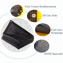 CYY 95% Protezione Solare Rete Ombreggiante,Nero Telo Ombra con Occhielli/Resistente Ai Raggi UV,per Serre Balcone(16x33ft/5x10m)