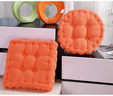 WEIZI 1 pz Cuscino per Sedia Cuscino per Sedile Cuscino Imbottito per Giardino Interno Sedia da Pranzo Cuscino per Sedia Cuscino per Sedia Cuscino per Sedia (Arancione 40X40 Rotondo)