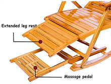 Sedia a Sdraio Beach Yard Piscina Pieghevole Pieghevole Reclinabile Chaise Chaise Bamboo Lounge Chair Interno Outdoor Rocking Relax Chair