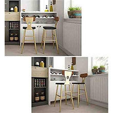 Zhangmeiren Sgabello Alto Moderno Sgabello da Bar Dorato Schienale Sedia da Pranzo Sedia da Bar Caffetteria Lounge Chair