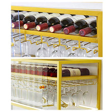 ZYLZL Portabottiglie per Vino, Bar, Ristorante, Portabottiglie per Vino, Portabottiglie Rustico a Parete in Metallo o Liquore, Portabottiglie da Appendere, Calici