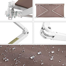 MVPower Tenda da Sole Avvolgibile, Tenda da Sole a Bracci Estensibili, Tenda da Sole a Caduta con Bracci, Resistente ai Raggi UV e Impermeabile, per Cortile, Ristorante, 250 x 200cm, Beige