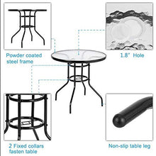 Yi-xir design classico Tavolo da pranzo esterno Cerchio Giardino da tavolo in vetro temperato Perfetto e comodo