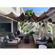 WXQIANG - Tenda avvolgibile avvolgibile in tessuto di polietilene 210 g/m², traspirante, anti-UV, in acciaio inox, per giardino, terrazza, protezione solare, isolamento termico