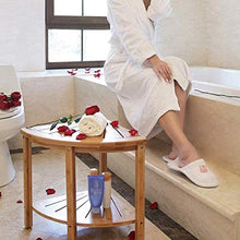 YUTRD ZCJUX Premium bambù Angolo Doccia Sgabello Sedia Bagno con Doccia Mensola Bathing Organizer