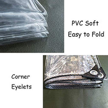 DFREW Pvc Impermeabile Trasparente Incatramata Campeggio Addensare Tenda Tarp Calcinaccio/Vernice/Dirt/Foglio Pioggia con Occhielli 350 Gsm,2X2M,2X2M
