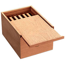 VIY Humidor per Sigari, Humidor Cigar, Detiene Il 30 Sigari, con Cedro in Legno Foderato E Vassoio Divisorio in Cedro Rimovibile, con Igrometro Umidificatore