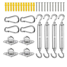 TOPofly Ombra Kit Fissaggio Vela, 304 Acciaio Inossidabile Parasole Sail Fissaggio Accessori Hardware Kit, M6 Heavy Duty Tenda l'insieme del Collegamento 1 Set