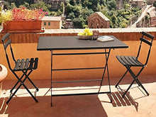 EMU Arc en Ciel Set: Tavolo Pieghevole Voce 334 Centimeter. 50 x 70 e 2 sedie Item 314 Colore Ferro Anticato cod. 22
