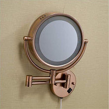 ZCCL Specchio per Il Trucco con Specchio cosmetico per Il Bagno Specchi per Il Trucco con Luce a LED in Oro Rosa Specchio per Il Trucco da 8,5 Pollici Rotondo a Doppio Lato 3X / 1X Specchio Ingra