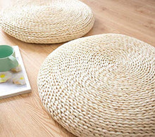 Cuscino Tatami Pouf Rotondo in Paglia Naturale Cuscino in Paglia futon Corn bay Window Pad Yoga Cuscino Fumante Stuoia Tessuta a Mano per la Decorazione Domestica-30x30cm