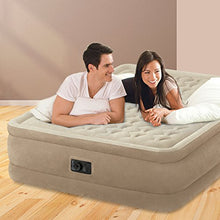 Intex Ultra Plush Dura Beam Materasso con Tecnologia FiberTech Q con Pompa Elettrica Incorporata a Due Posti PVC Beige 152 x 203 x 46 cm