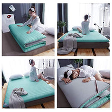 ZHAS Coprimaterasso in Lattice, Spesso Tappetino Tatami Traspirante, Pieghevole Morbido Cuscino per futon Giapponese Tradizionale, Materasso Topper per Letto Stampato Lavorato a Maglia Cooler-WHI