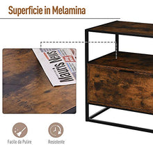 homcom Credenza in Stile Industriale, Comò Vintage in Legno e Metallo per Soggiorno o Camera con 1 Cassetto 73x45.5x76cm
