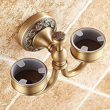JKCKHA Northern Europe. Bella Retro Creativo a Forma di A Copper Ceramica d'oro Bianco Bagno Hotel Spazzolino Supporto Multifunzionale Estraibile