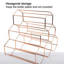 Vertex 6 Griglia per Bottiglie di Vino, Acciaio Inox Rame Placcato Autoportante Display Mensola, Esagonale Impilabile Armadietto Stand Cucina BAR Casa Craft Decorazioni - Oro Rosa