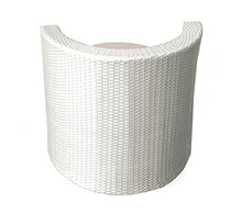 Bagno Italia Set 4 poltrone Bianco Marrone Scuro Cuscino Beige tavolino Rattan arredo Moderno Giardino Piscina Esterno I