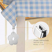 Yisscen Fermagli per tovaglie acciaio inossidabile, pesi per tovaglie con clip in acciaio, fermagli per tovaglie, ideali per la decorazione di matrimoni in giardino di famiglia, argento (8PCS)