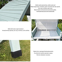 GaoF Panca per Padiglione da Giardino da Giardino Sedia da Riposo in Legno massello, Sedia da Giardino Doppia con ombrellone da Giardino e Pioggia, Panca da Veranda Resistente alle