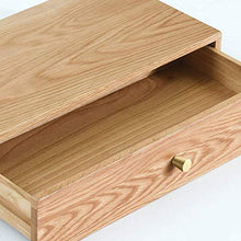 Semplicità Elegante Scaffale Sospeso Sospeso Scaffale per Cassetti in Rovere Semplice Stoccaggio Risparmia Spazio, 2 Colori, HJJ, a, 60X31.5X12CM