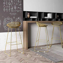 LWW Sedie, sgabelli da bar Moderna semplicità per il tempo libero Sedia in metallo Sgabelli da bar Poggiapiedi Sedie da pranzo per colazione Cucina/Pub/Bar,Oro rosa,42 cm