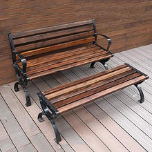 Panca da giardino per esterni sedia da parco in ferro, panca da giardino in legno massello anticorrosivo, panca da terrazza con schienale e braccioli, sedia da veranda, panchina da ingresso / prato