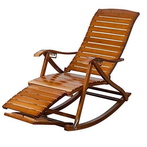 FACAZ Sedia a gravit脿 Zero Sedia a Dondolo Sedia a Dondolo da Giardino, Patio Sedia Relax in bamb霉 Tempo Libero Cintura Larga Pausa Pranzo Sedia a Sdraio Pigro Lettino Prendisole