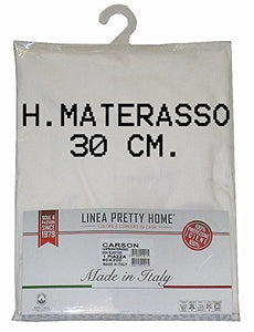Tata Home Coprimaterasso Peterson Maxi con Angoli ed Elastici Sanforizzato 100% Cotone Misura 2 Piazze Matrimoniale cm 180X200 Altezza Materasso cm 30 Made in Italy