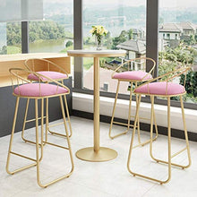 FLYTYSD Moderno Bar Sgabelli con I Piedini di Metallo Oro, Bar Moderno Altezza Sedia di Velluto Imbottito Sedile Imbottito, Bar Bistro Cucina Dining Chair Sgabelli,75cm