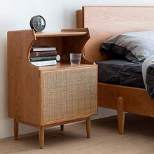 Diaod Comodino in Legno massello Comodino Moderno Semplice in Rattan Divano Comodino Piccolo Appartamento Comodino Camera da Letto