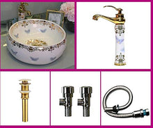 Jgophu China Artistic Porcelain Art - Lavabo da appoggio rettangolare, motivo farfalla