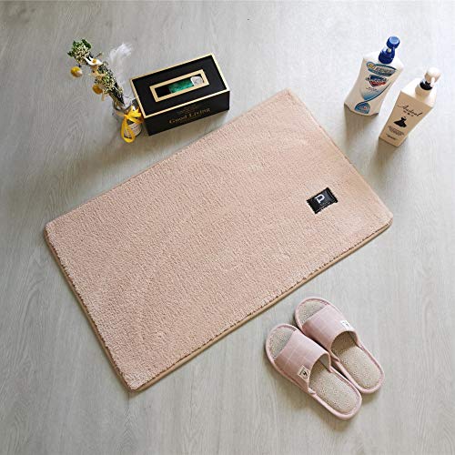 LZYMLG Spesso Bagno Tappetino Antiscivolo Soggiorno Tappetino riempitivo Tappetino Grezzo Camera da Letto Ingresso Tappeto Morbido Peluche Beige Grigio 50 * 80 cm