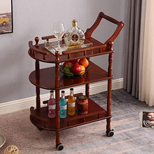 YIN YIN Carrello per ripiani Carrello for ripiani, ripiano in legno bellissimo e generoso ristorante multistrato durevole carrello del vino for hotel carrello del salone di bellezza marrone, 2 dimensi