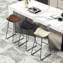 Sgabelli da bar, Creatività Sgabello Alto domestica trucco sedia di ferro staffa in pelle seduta stabile e durevole for la prima colazione Bar Stool Pianale da cucina ( Color : Black 1 , Size : 75CM )