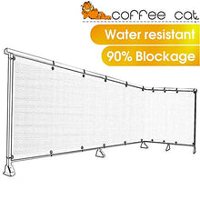 COFFEE CAT Balcone Frangivista Recinzione Copertura, Protezione per la Privacy con visibilità Inferiore a Prova di UV, Fascette per Cavi per Patio all'aperto sul Cortile