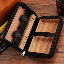 Humidars Cigar Humidor - portasigari Humidor Portatile in Pelle Legno di Cedro Viaggi Humidor umidificatore Set Gift Box (Senza Cutter Lighter) mantenerlo Fresco .Scatola di immagazzinaggio di cigari